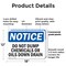 Signmission Do Not Dump Chemicals Or Oils Down Drain, 18 in W x Rectangle, Plastic OS-2PACK-NS-P-1218-L-11154 - alternate 2